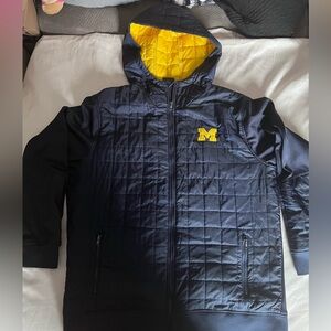 012:Michigan Wolverines Colosseum Spring/Fall Jacket Maize & Blue 3XL Football